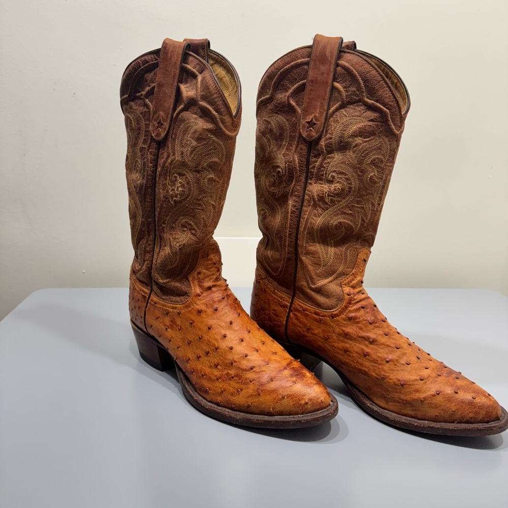 Vintage registered Tony Lama Brown Cowboy Western Boots size men’s 8